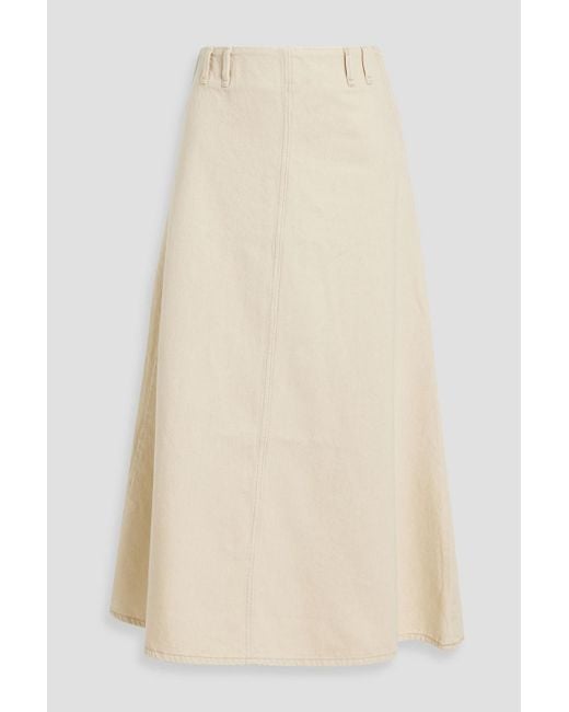 By Malene Birger Natural Carlas Denim Midi Skirt