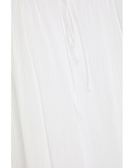 Claudie Pierlot White Minikleid aus baumwollkrepon