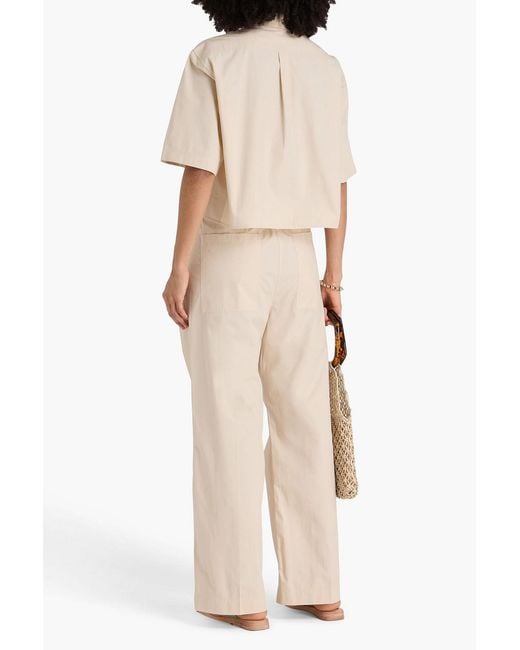 Totême  Natural Cropped Cotton-Poplin Shirt