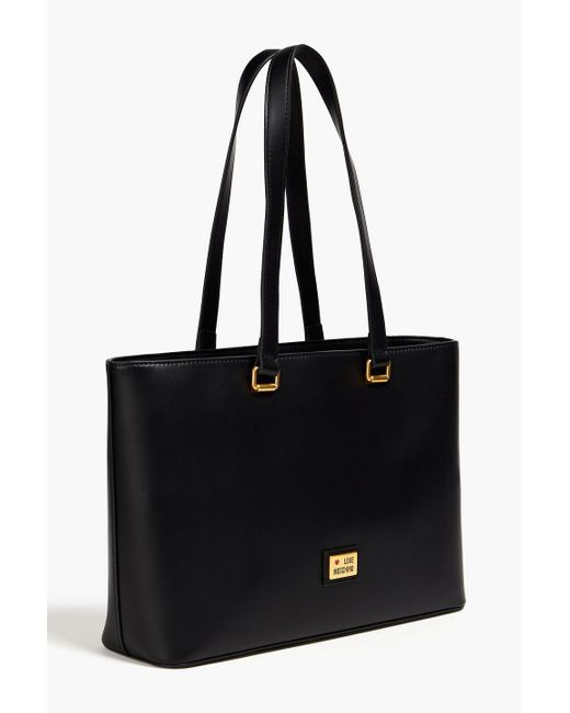 Love Moschino Black Embellished Faux Leather Tote