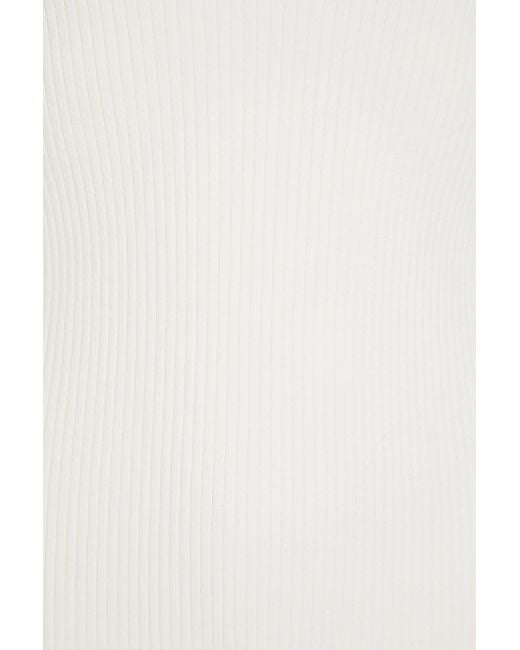 Jonathan Simkhai White Ribbed-knit Midi Dress