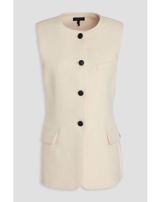 Rag & Bone Natural Bartlet Twill Vest