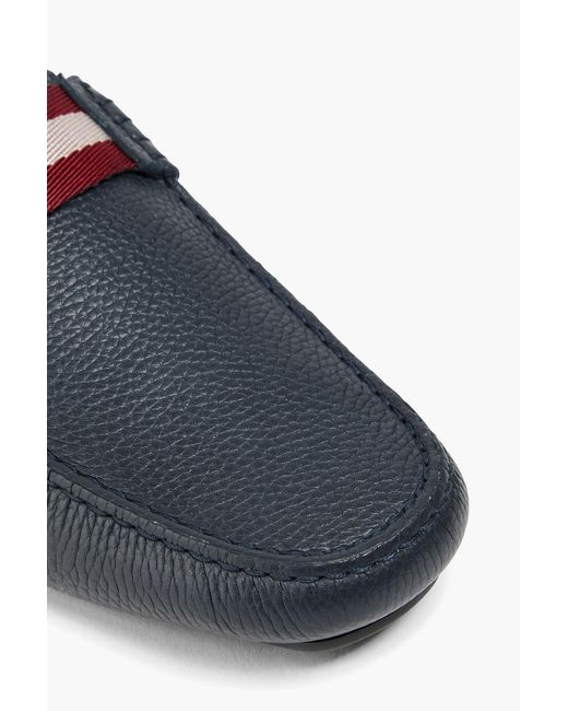 Bally Black Waltec Pebbled-Leather Driving Shoes for men