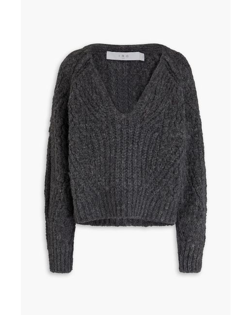 IRO Black Ribbed-knit Sweater