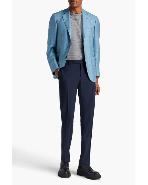 Canali Blue Wool Pants for men