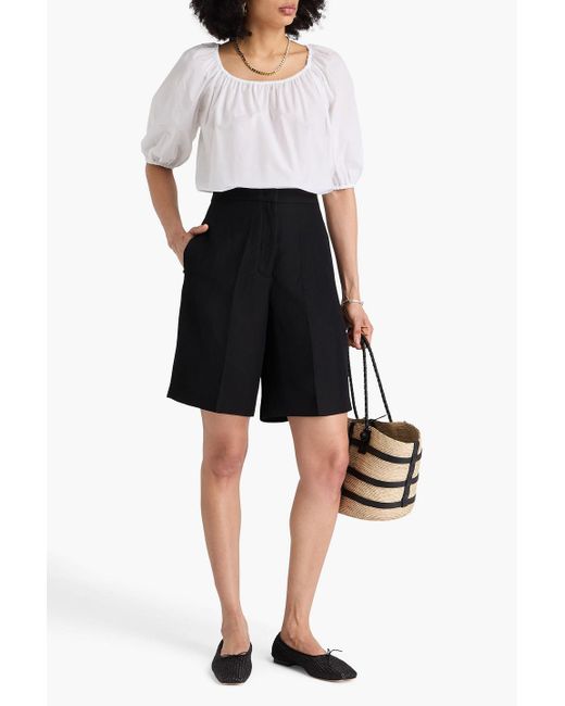 Theory White Bluse aus popeline aus einer baumwollmischung