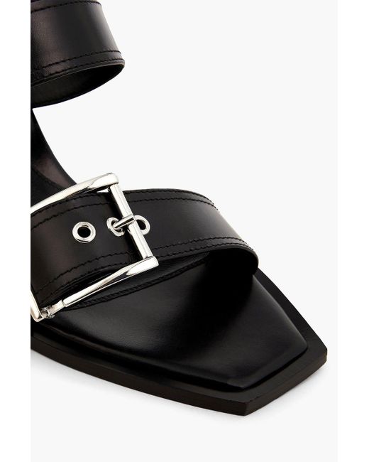 Alexander McQueen Black Mules aus leder