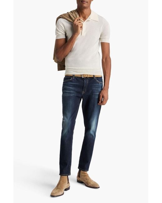 Dolce & Gabbana Jeans mit schmalem bein aus ausgewaschenem denim in Blue für Herren