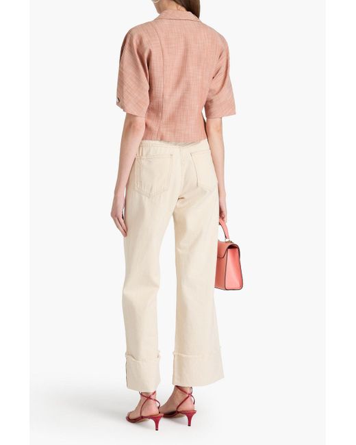 10 Crosby Derek Lam Pink Gabriel Woven Jacket