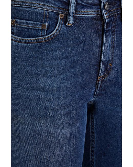 Acne Blue Halbhohe cropped skinny jeans