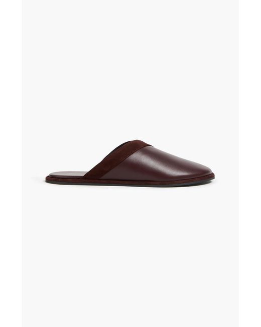 Neous Brown Atik Leather Slippers