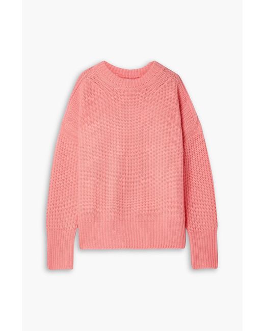 La Ligne Pink Toujours Ribbed Cashmere Sweater