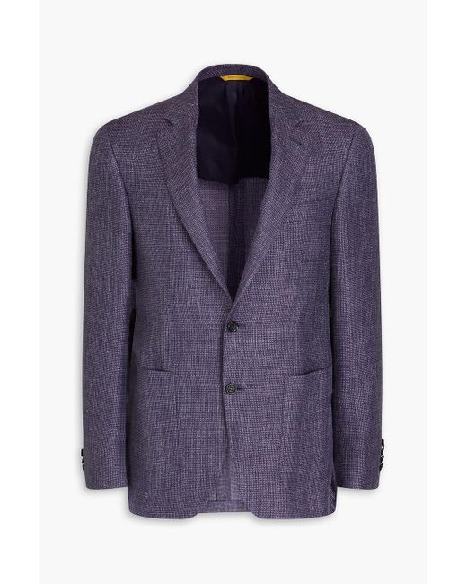 Canali Melierter blazer aus einer wollmischung in Purple für Herren