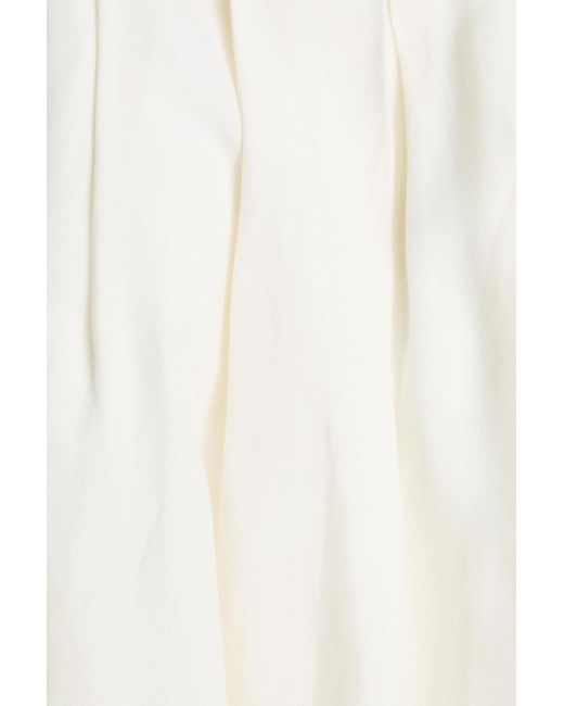 Maje White Pleated Twill Top