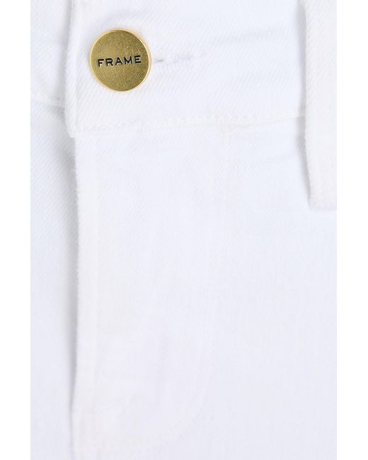 FRAME White Le High Straight High-Rise Straight-Leg Jeans