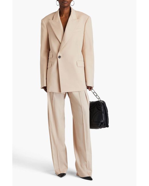 Peter Do Natural Double-breasted Cutout Twill Blazer