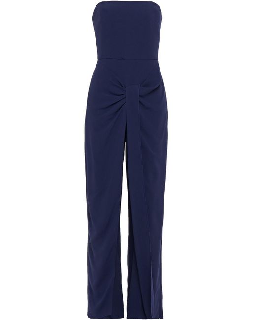 Roland Mouret Synthetic Monaco Strapless Gathered Cady Wide-leg ...