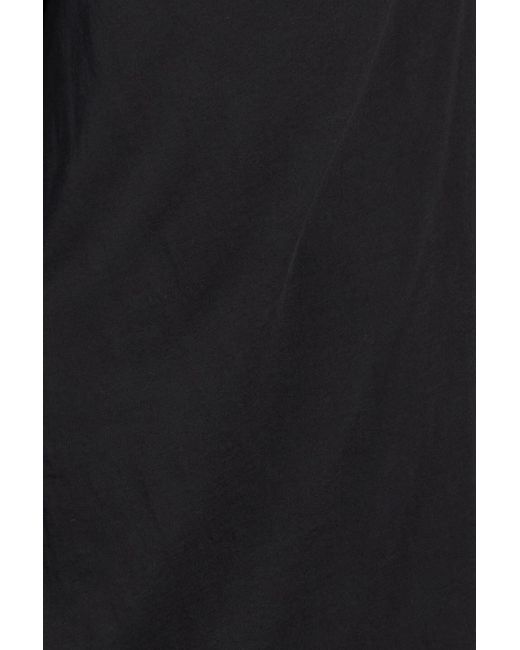 Entire studios Black Off-The-Shoulder Cotton-Blend Jersey Top