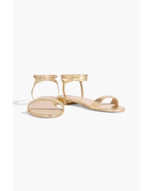 Stuart Weitzman Metallic Leather Sandals