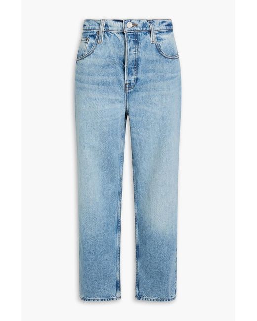 FRAME Blue Le Slouchy Low-rise Straight-leg Jeans