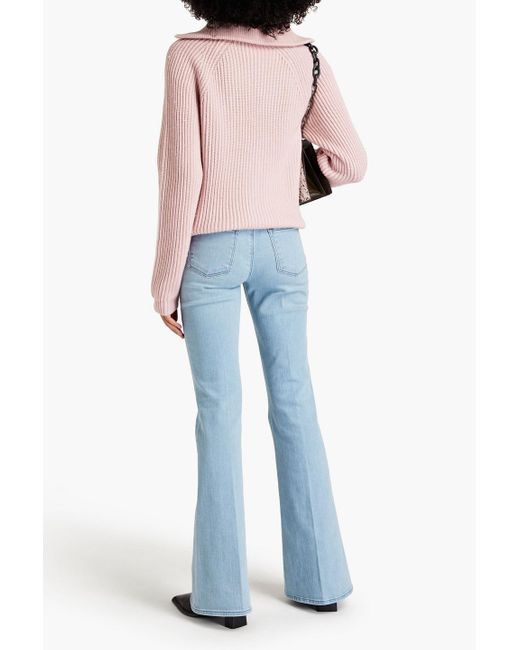 Joie Pink Palema Ribbed Wool Sweater