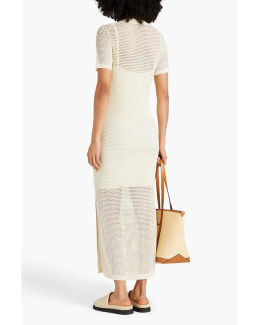 Rag & Bone White Leah Open-knit Maxi Dress