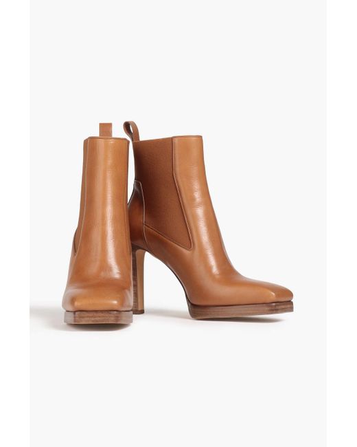 Rick Owens Brown Leather Ankle Boots