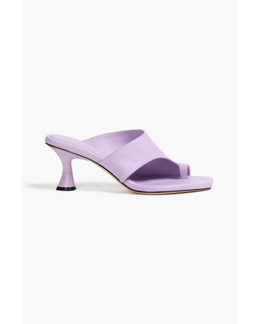 STUDIO AMELIA Purple Ida 70 Leather Mules