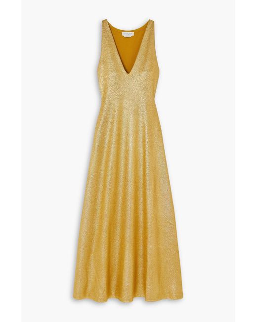 Gabriela Hearst Yellow Maxikleid "melitta" aus merinowolle mit -effekt