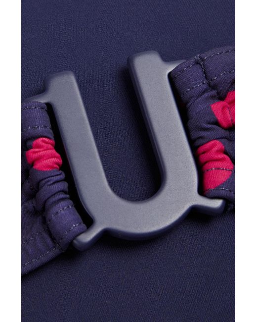 Zimmermann Purple Tief sitzendes bikini-höschen mit ringdetails und polka-dots