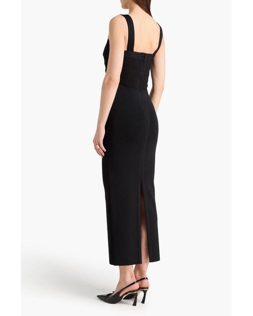 Hervé Léger Black Alessia Cutout Bandage Gown