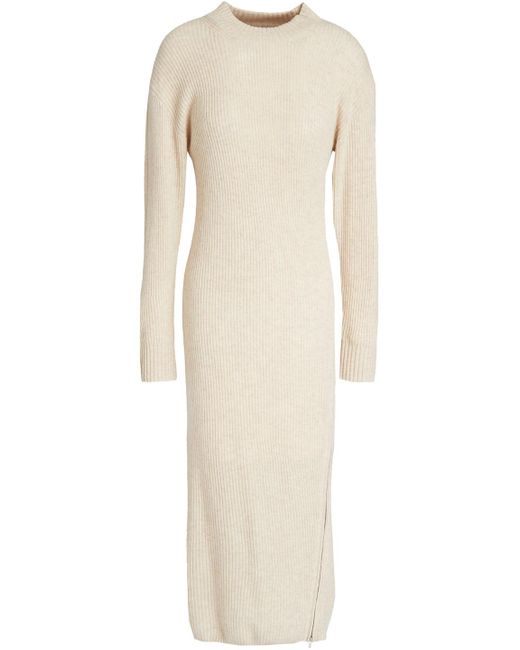 NAADAM Ribbed Wool And Cashmere-blend Midi Dress in White (Natural ...