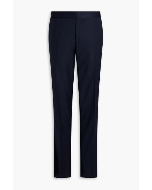 Canali Blue Wool Tuxedo Pants for men