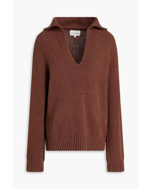 Loulou de Saison Brown Cotton-Blend Hooded Sweater