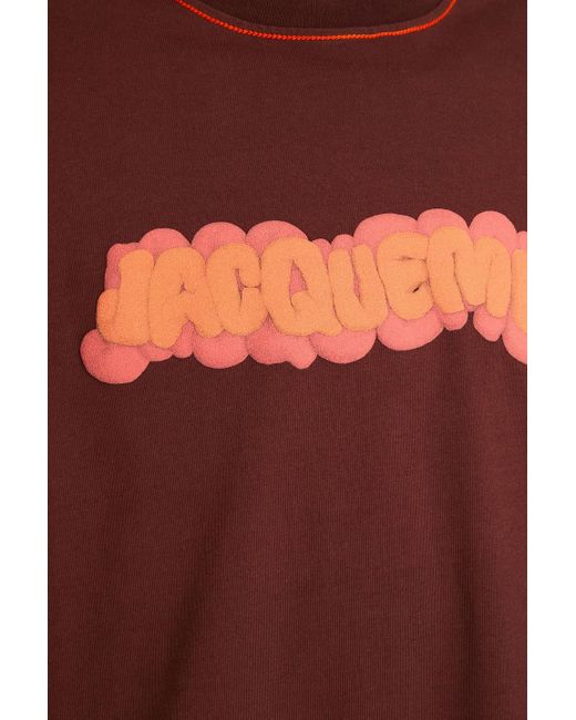 Jacquemus Pate a modeler t-shirt aus baumwoll-jersey mit logoprint in Red für Herren