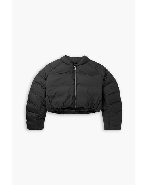 Entire studios Black Pillow Cropped Quilted Shell Down Bomber Jacket for men