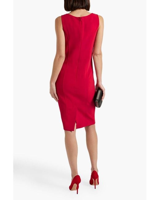 Carolina Herrera Red Crepe Dress