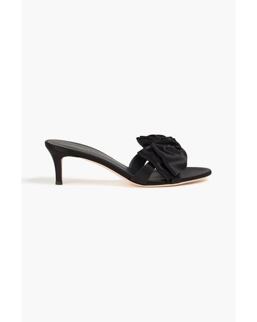Giuseppe Zanotti Black Raso Bow-detailed Satin Sandals