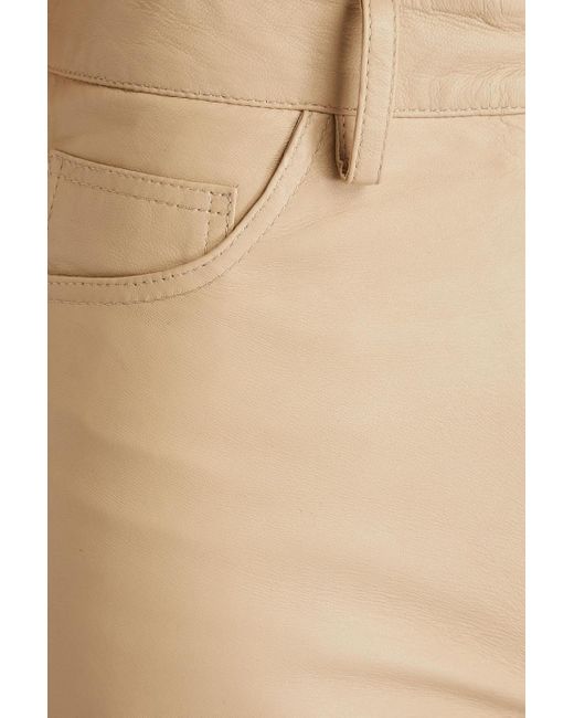 REMAIN Birger Christensen Natural Leather Straight-leg Pants