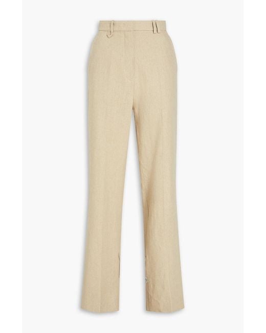 Jacquemus Natural Astouin Linen-canvas Straight-leg Pants