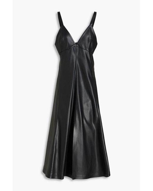 Stella McCartney Black Pleated Midi Dress
