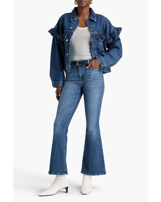 FRAME Blue Le Pixie High Flare High-Rise Flared Jeans