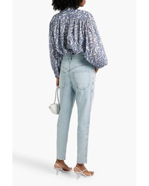 Isabel Marant Blue Padeloisasr High-Rise Tapered Jeans