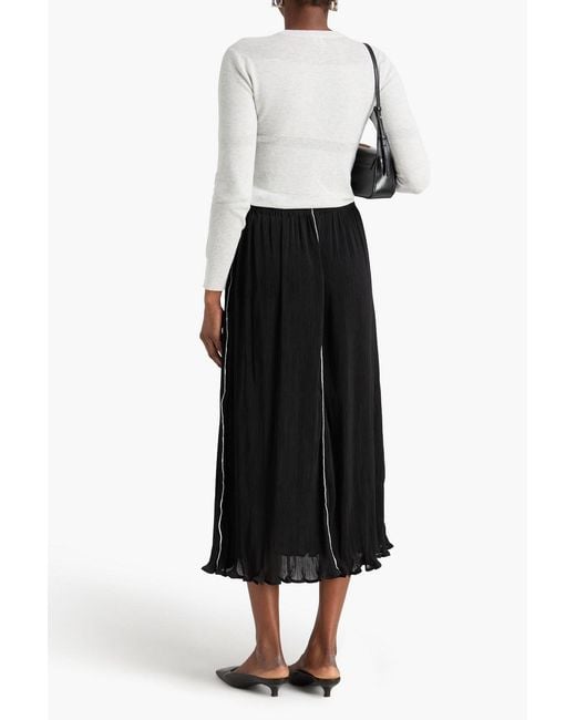 Totême  White Paneled Cotton And Cashmere-blend Sweater