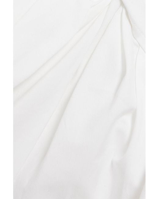 T By Alexander Wang White Hemd aus baumwollpopeline mit raffungen