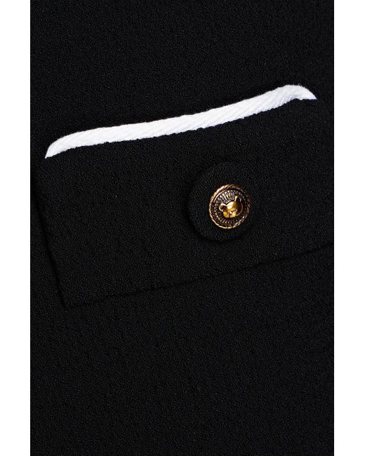 Moschino Black Button-embellished Crepe Mini Dress