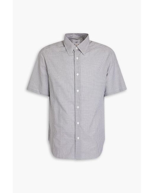 Dunhill Gray Checked Cotton Shirt for men