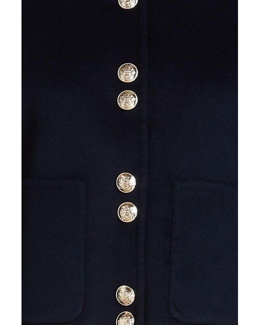 Maje Blue Wool-blend Felt Jacket