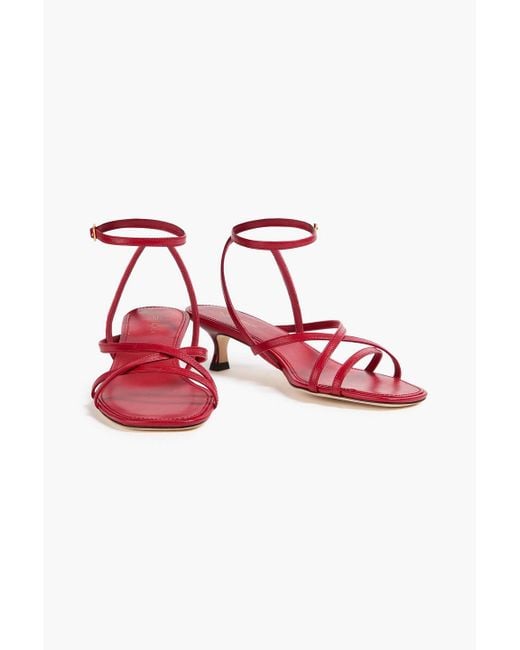 Tory Burch Red Leather Sandals