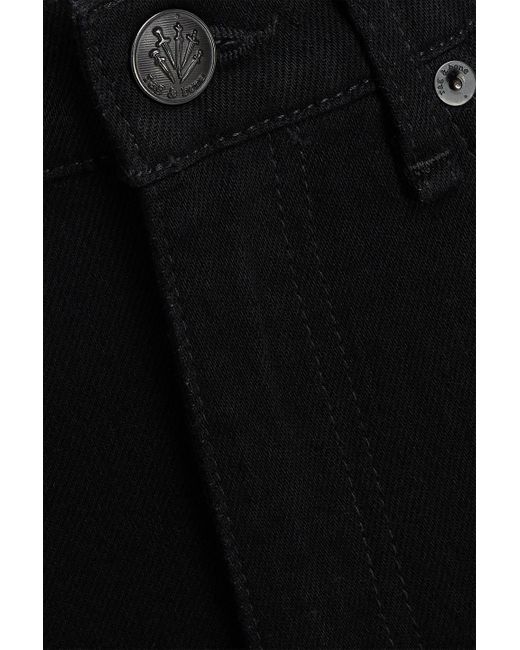 Rag & Bone Black Wren High-Rise Slim-Leg Jeans
